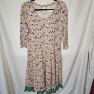 Matilda Jane W/ Joanna Gaines Womens Med Down On The Farm Floral Dress Fit Flare